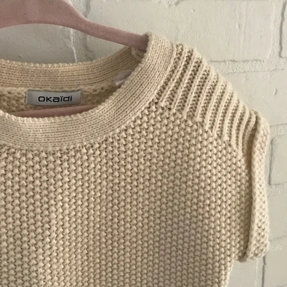 🌺 Host Pick !! 🌺 Okaïdi Cute tricot Cream Top - Girl Size 4 - Picture 2 of 4
